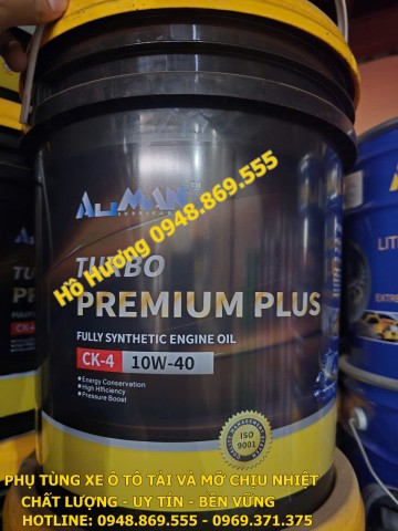 Dầu nhớt động cơ Turbo Premium Plus CK-4 SAE 10W40 20lít/xô
